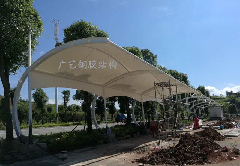 祁東高鐵站膜結構充電棚